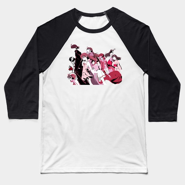 monogatari Baseball T-Shirt by Miri Art